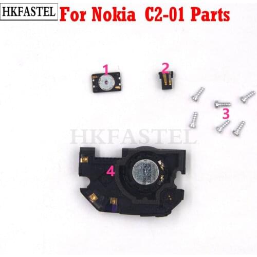 HKFASTEL C2-01 Part Cover For Nokia C2-01 Cell phone Antenna housing Speaker Earpiece Charging Port Screw Tool