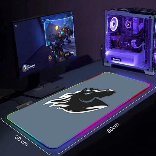 RGB Gaming Accessories Mouse Pad LED Light Computer Mousepad XL Gamer Desk Mat Non-slip For PC Keyboard Laptop Rainbow Six Siege