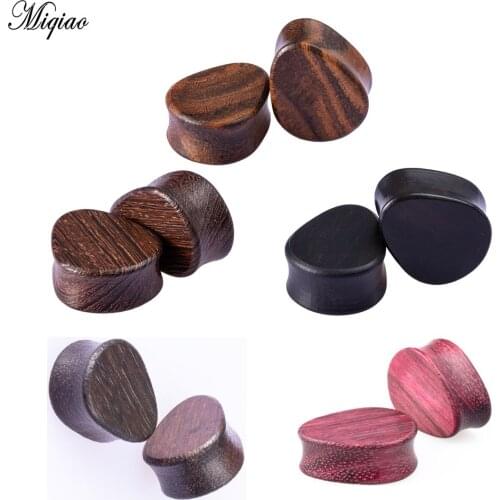 Miqiao 2 Pcs 8mm-25mm European and American Popular Punk Piercing Jewelry Drop-shaped Unpainted Healthy Ear Expander