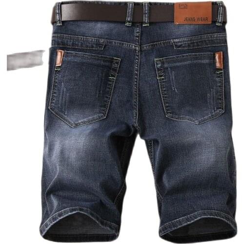 Mens Casual Shorts Summer Thin Black Denim For ones Morality Big Yards Pants Trousers Breeches Jeans Tide