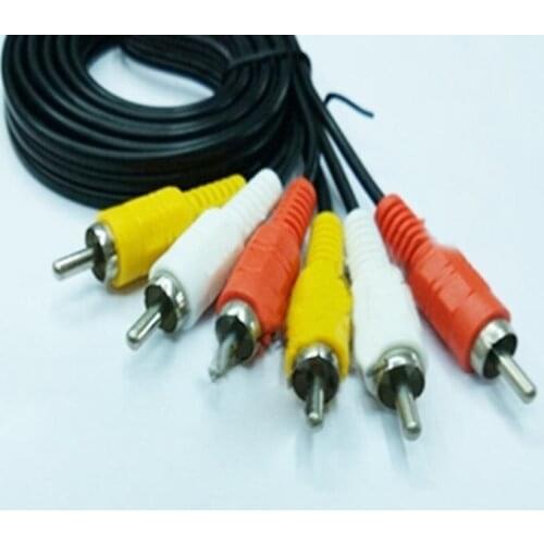 New 3 RCA Male to 3 RCA Male Cable DVD AV Elextronic Cable Connector Adapter 15m/20m