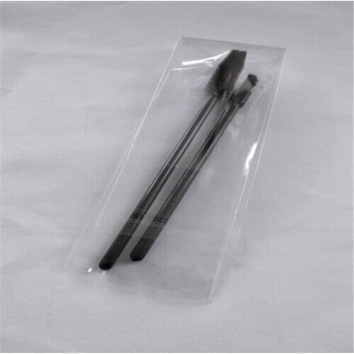 Disposable flat mouth nylon lip brush+Black eyelash brush 1000pcs +1000pcs 2pcs/set