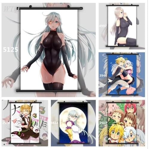 Anime Posters The Seven Deadly Sins Nanatsu No Taizai Meliodas X Elizabeth Canvas Painting Wall Decor Wall Art Picture Home Deco