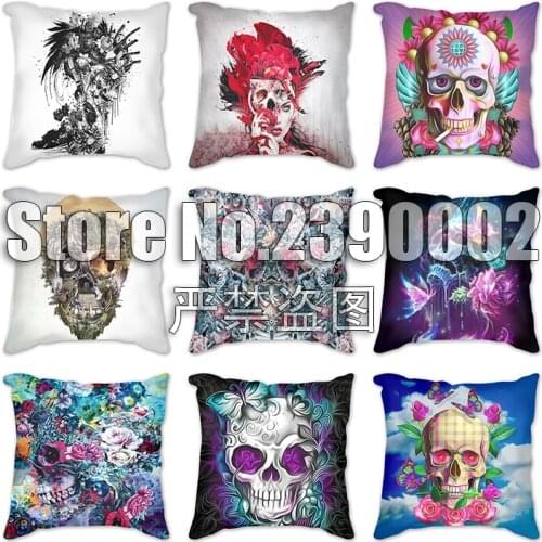 Home Office Sofa Hug Pillowcase Cushion Cartoon lady skull girl queen Linen Bay window comfortable leisure cushion floor pillow
