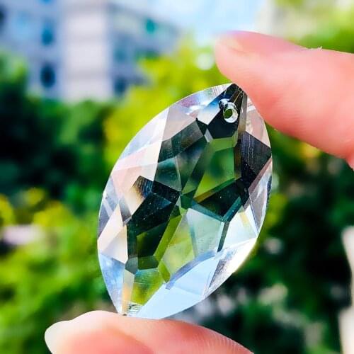 2/5pcs Crystal CATS EYE Clear Suncatcher Loose Beads Charms Pendant for Jewelry Making chandelier lamp diy decor Craft hanging