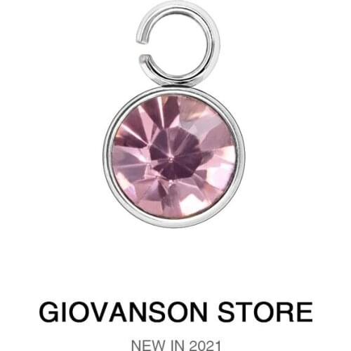 12pcs Charms Birthstone Birth Stone 10x7mm Pendants DIY Handmade Making Findings Gold Silver Color Crystal For Necklace Bracele