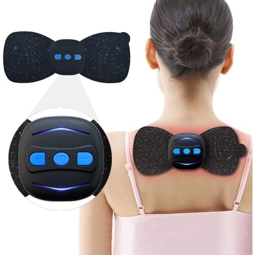 Portable USB Charging Neck Massager Tens Machine Pluse Massage for Body Neck Stickers Cervical Vertebra Physiotherapy Massager