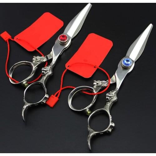 Top-grade professional 6 inch Japan 440c Dragon cut hair scissors shears hair clipper cutting barber tools hairdressing scissors