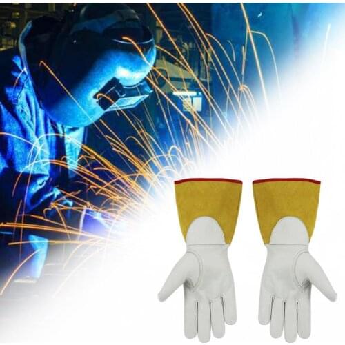 Labor protection gloves Cowhide anti-scalding/anti-slip/anti-slip/anti-slip/anti-barbecue gloves Camping/Barbecue/BBQ Supplies