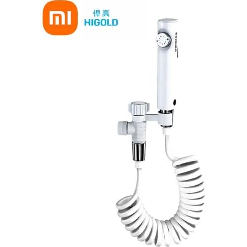 Xiaomi HIGOLD Handheld Spray Gun Toilet Pressurized Flusher Strong Flushing 2M Telescopic Tube Handheld Bidet Sprayer