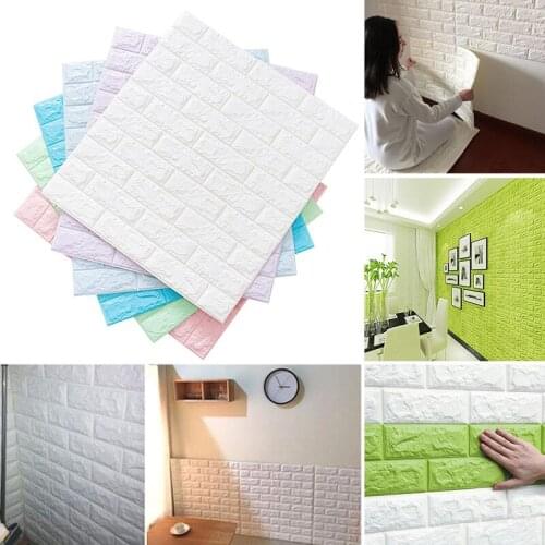 77*70CM 3D Brick Wall Self-Adhesive PVC Foam Panel Wallpaper Waterproof Paper For Kitchen Wall home Decor Wall Stickers