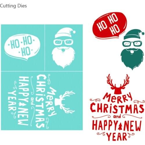 Merry Christmas Santa Clause Silk Screen Printing Stencil Mesh Transfers 8.5x11" For T-Shirts Handbags Diy Home Decoration