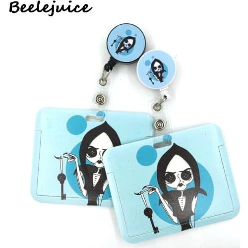 Coraline Horror Movie Credit Card Holder Lanyard Women Men Kid Student Retractable Badge ID Name Bus Clips Card Badge Holder