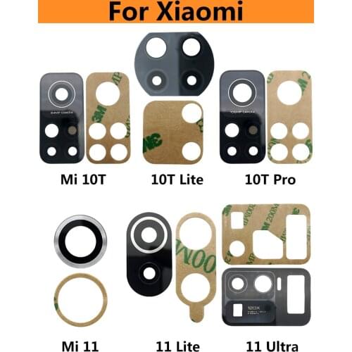 50pcs Rear Back Camera Glass Lens parts For Xiaomi Redmi 9A 9C Note 8 8T 9 9S Pro Max / Mi Note 10 Pro / Mi 10 10T 11 Pro Lite