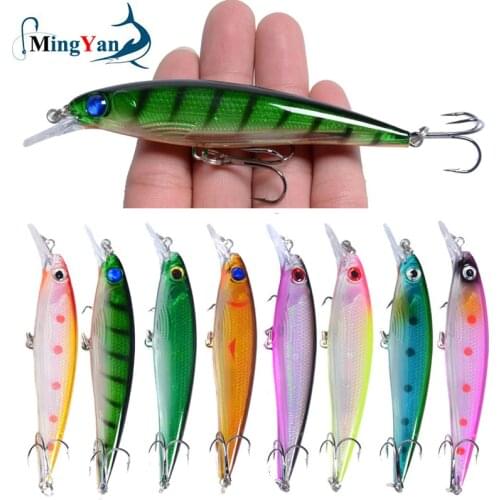 1PCS Sinking Minnow Fishing Lure Laser Hard Artificial Bait 3D Eyes 11cm 13.4g Fishing Wobblers Crankbait Minnows