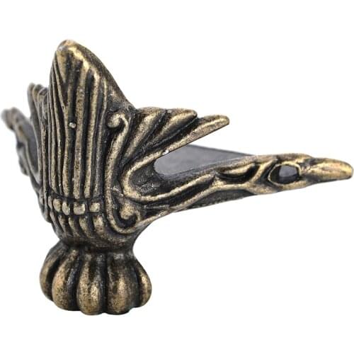 4pcs 41x30mm Antique Wood Box Feet Leg Corner Protector Triangle Rattan Carved Decorative Bracket For Furniture Hardware