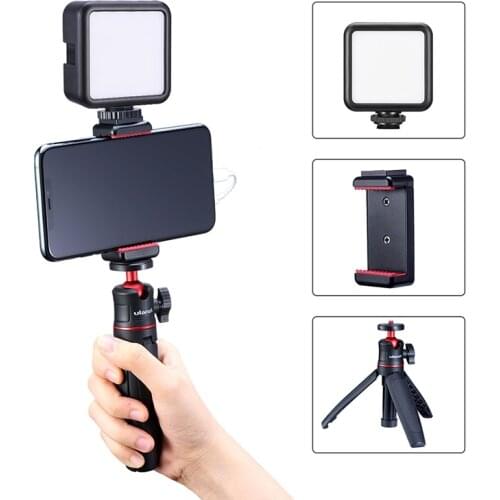 Ulanzi Vlog Living Stream Kit Youtube Kit Mini Tripod Phone Mount Record Microphone Kit Extend Tripod Vertical Shooting