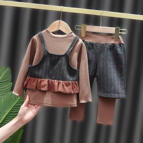 Girls spring suit skirt 2021 new baby childrens dress two-piece spring and autumn baby cardigan