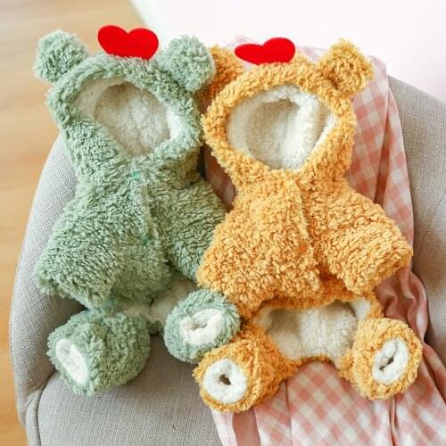 High Quality Thicken Warm Dog Clothes Jumpsuit Puppy Garment Outfit Coat Small Dog Clothing Pomeranian Poodle Bichon Costumes 02