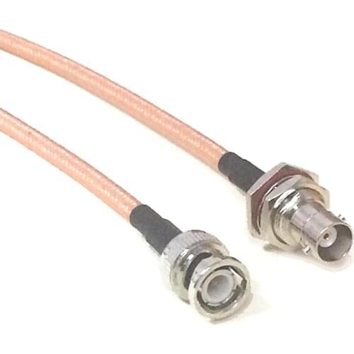 High-quality low-attenuation BNC Male Plug Switch BNC Female Jack RF coax cable RG142 50CM 20" /100CM low loss wholesale