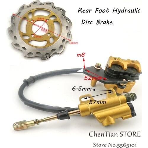 Dirt bike 110cc Rear Brake Assembly Off-road motorcycle accessories Apollo pump disc brake caliper assembly up and down the pump