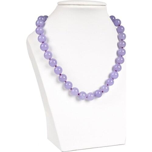 Best selling natural purple chalcedony Gemstone Bead Necklace DIY knot design jewelry necklace womens gift fashion collocation