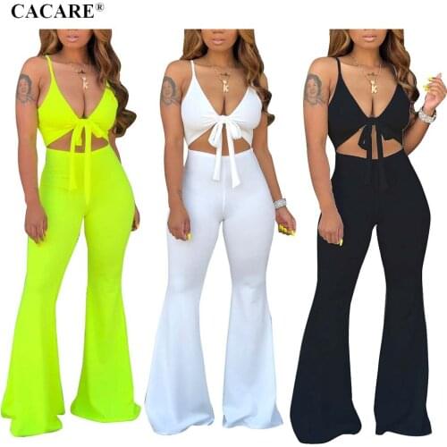 SALE Long Jumpsuits Elegant Summer for Women Bodysuit Female Rompers 3 Colors Choices F0386 Overalls Full Length