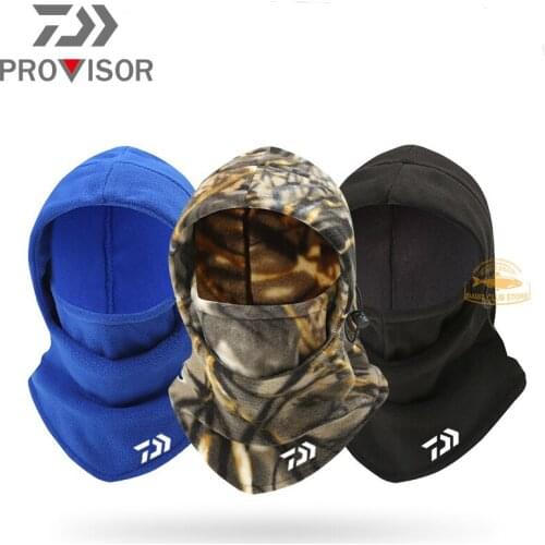 Winter DAIWA Fishing Mask Mens Outdoor Warm and Windproof Cycling Headgear Polar Fleece Face Protection Bib Fishing Hat