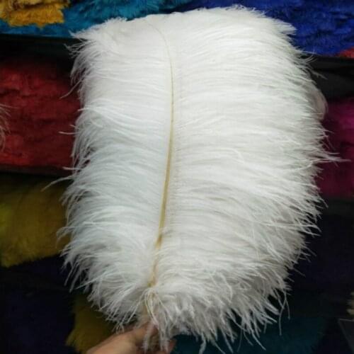 100pcs/lot white ostrich feather 35-40 CM 14-16 inche plume performance headwear clothing festival wedding decoration feathers