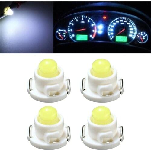 4Pcs Car T4.7 LED Low Consumption High Bright Ultra Long Lifespan Dashboard Gauge Side Wedge Warning Light Lamps Bulb#291210