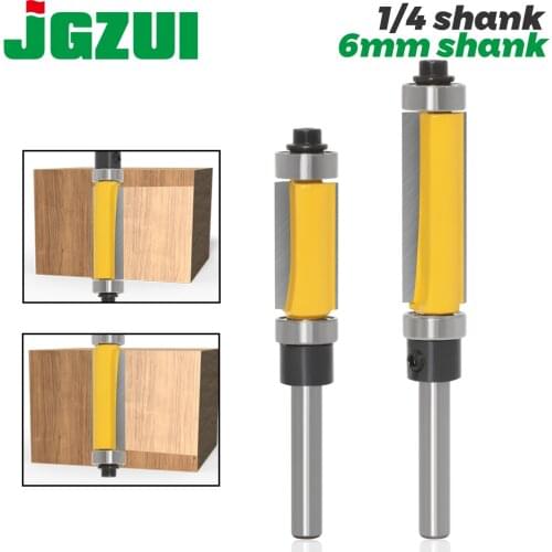 6mm 1/4" Shank Template/Trim Router Bit, with 2" Long Routing Cutters. Features: top & bottom ball bearings Woodworking Tool
