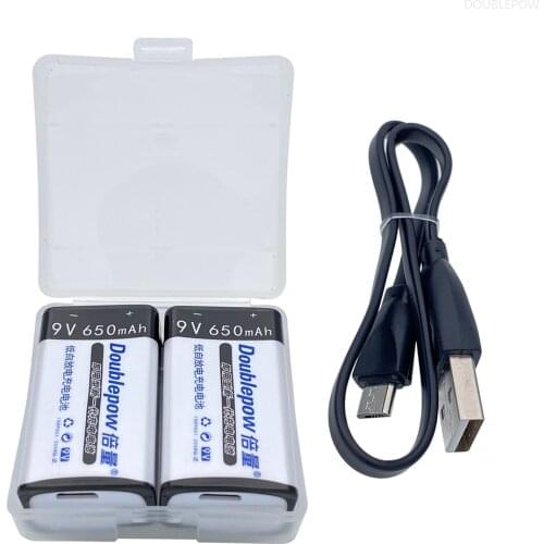 8.4V/9V USB Rechargeable Battery - Lithium-Ion, 650mAh, Eco Friendly, USB Charging, 1.5h Rapid Recharge, Li-Ion