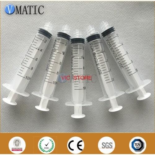 Free Shipping 10ml/10cc Luer Lock Dispensing Plastic Manual Syringes Glue Dispenser Syringe