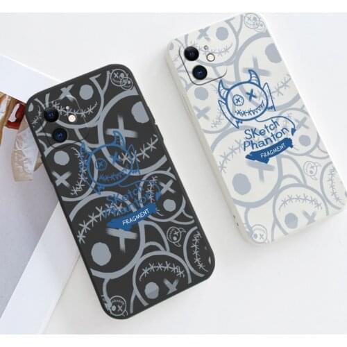 Ghost Liquid Silicone Case For iPhone 12 Pro Max Mini 11 Pro Max X XR XS MAX SE2020 8 7 6 6S Plus Ultra Thin Phone Back Cover