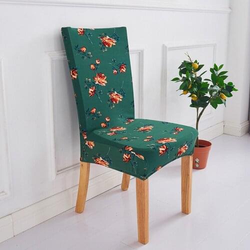 Spandex Chair Cover Stretch Home Dining Elastic Floral Print Chair Covers Multifunctional Spandex Elastic Cloth Universal Size