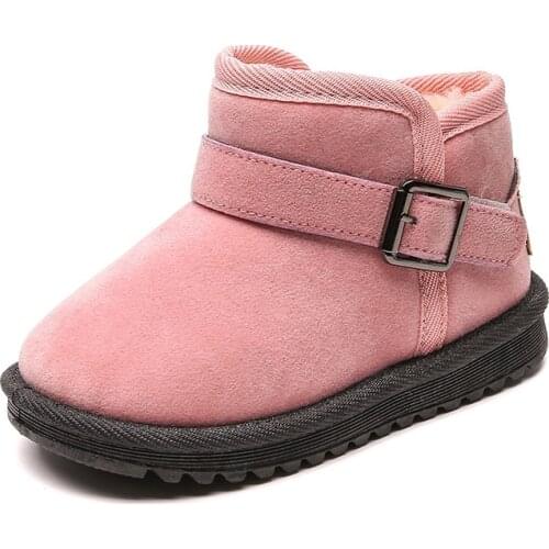 Childrens Snow Boots for Boys Girls 2021 New Winter Cotton Shoes Plus Velvet Student One-step Kids Snow Boots Waterproof Warm