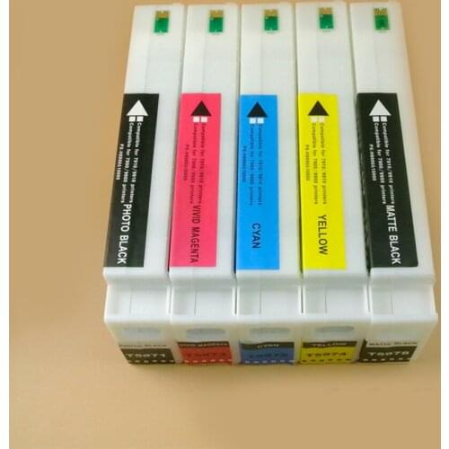 DGYCJLFP 11pcs/set 350ml/pcs Empty compatible ink cartridge with one time use chip for Epson 7900 9900 7910 9910 printer