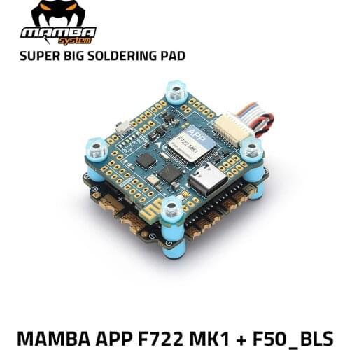 Diatone MAMBA F722 APP WIFI Flight Controller Stack F722S 50A 3-6S 8Bit BLHeli S 50A ESC 6S 4 in 1 Dshot1200 Brushless ESC