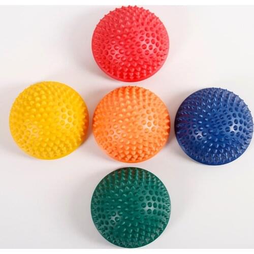 4 Colors Yoga Half Ball Physical Fitness Appliance Exercise Balance Ball Point Massage Stepping Stones GYM Yoga Balls Pilates