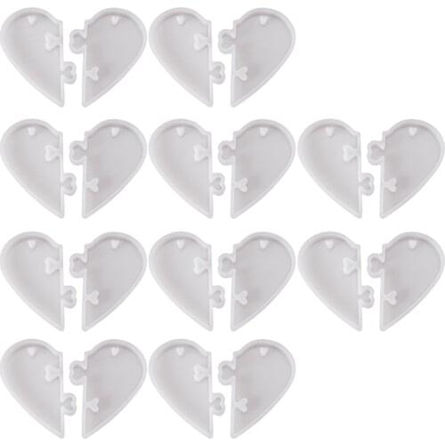Lovers Love Pendant Mould Crystal Epoxy Silicone Mould Heart to Heart Mould