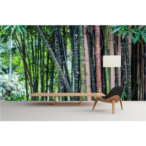 Custom mural 3d wall mural on the wall European style colored bamboo letters home decor photo wallpaper in the living room