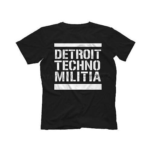 Detroit Techno Militia T-Shirt 100% Cotton Vinyl 909 Underground Resistance