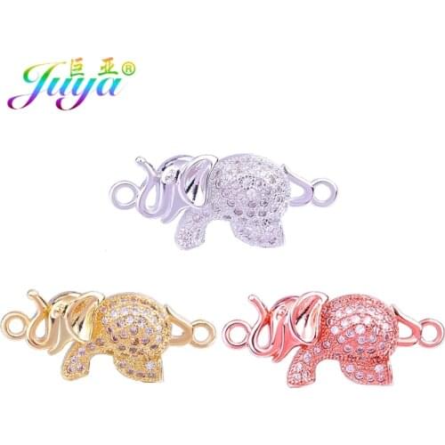 Juya DIY Bracelet Connectors Gold Jewelry Findings Thailand Elephant Connector Accessories For Fashion Jewelry Making
