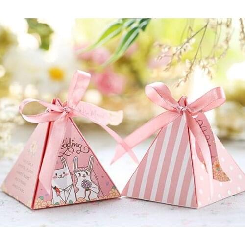 Creative Best wish W Party Candy Box lovely Cartoon Drawer Gift Bag for wedding Favor Box Bolsa de dulces