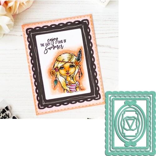 Lacedwork Rectangle Frame/Pattern Metal Cutting Dies Stencils Rectangle Frame/Pattern dies Scrapbooking 2020