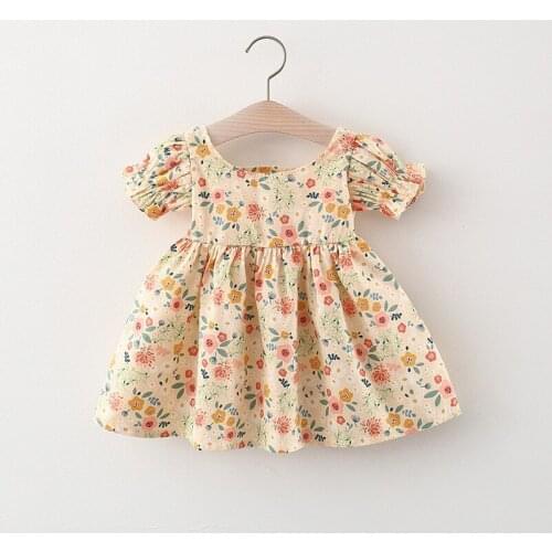 Baby Girls' summer clothes floral dresses dress for 1 year babys birthday girls' clothing outfit thin cool dresses dress