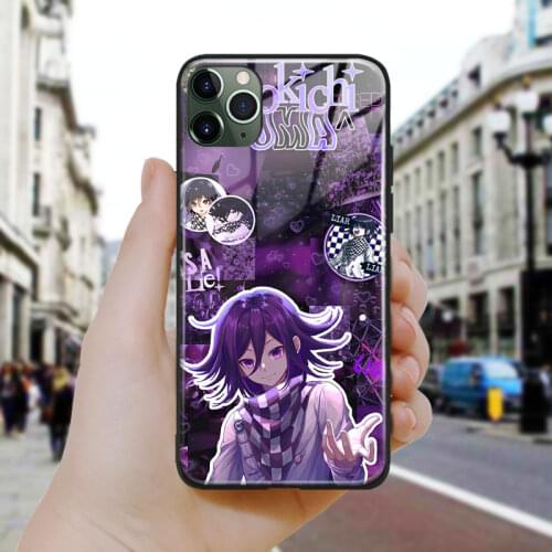 Kokichi Ouma anime aesthetic Soft Silicone Glass Phone Case Cover Shell For iPhone SE 6 6s 7 8 Plus X XR XS 11 12 Mini Pro Max