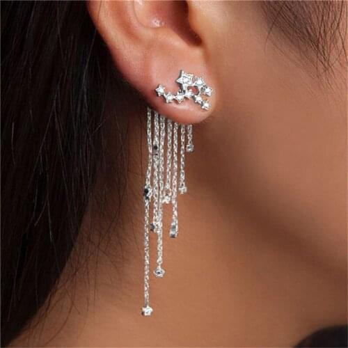 New Earings Fashion Jewelry Boho Long Fringed Stars Hanging Earrings Oorbellen Brincos Earrings For Women Wholesale