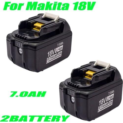 Rechargeable Lithium-Ion Battery 18V 7000mAh Replaces Makita Original Kit BL1860B BL1840B BL1830B BL1850B BL1815B BL1820