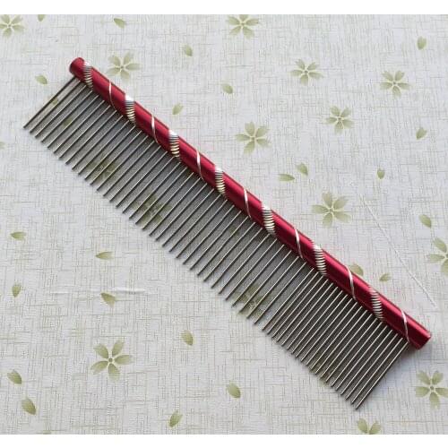 25CM*3.4 Stainless steel colorized hairdressing pet comb